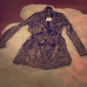 L’Academie Shimmery Gold Romper New